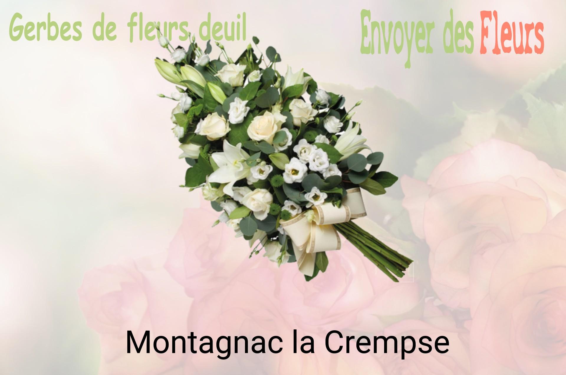 Gerbe de fleurs de deuil livrée à Montagnac-la-Crempse